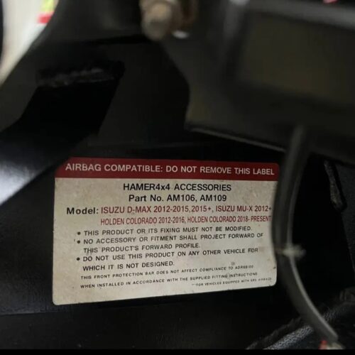 Hamer Series Bull Bar – Isuzu D-Max MY21/ ISUZU MUX + (2020-2022)