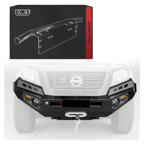 NISSAN NAVARA D23 NP300 (2020 – 2025) VIKING X STEEL BULL BAR + LED LIGHTS
